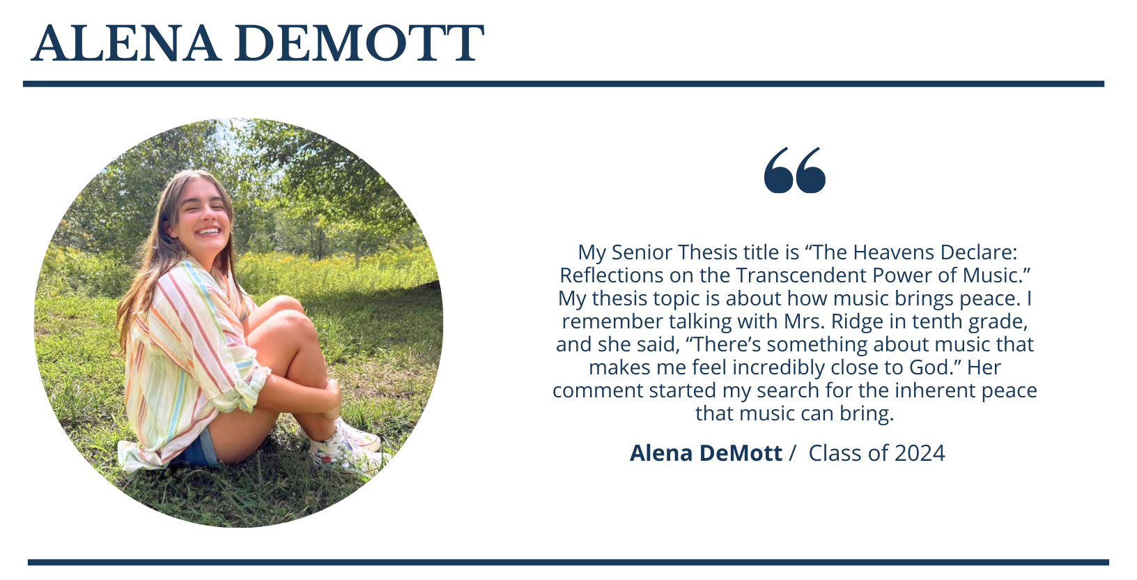Alena DeMott  |  FCS Senior Spotlight Header
