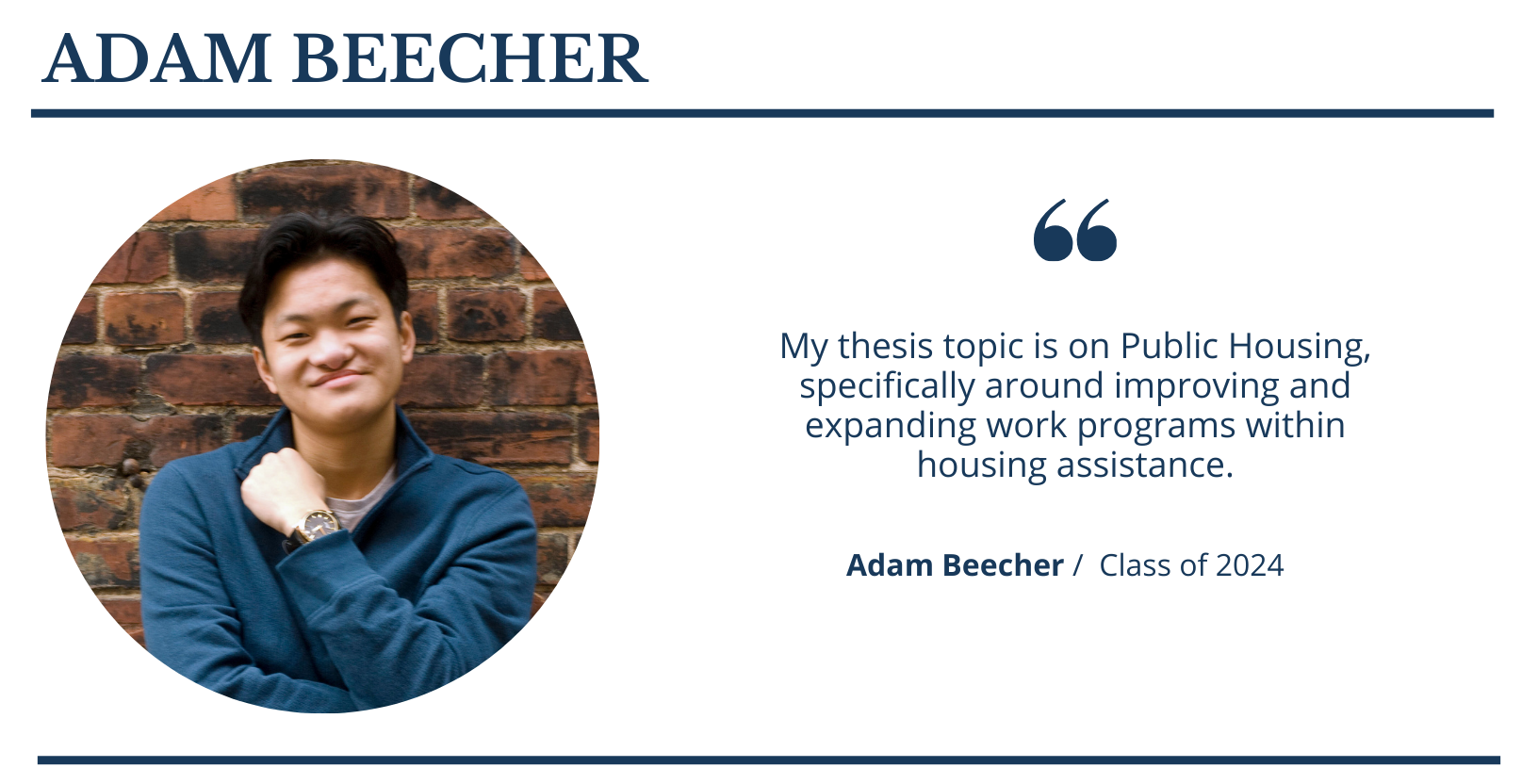 Adam Beecher  |  FCS Senior Spotlight Header