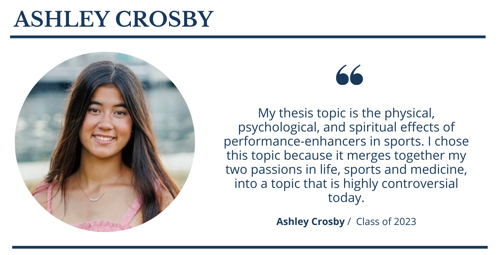 Ashley Crosby  |  Faith Christian School Class of 2023