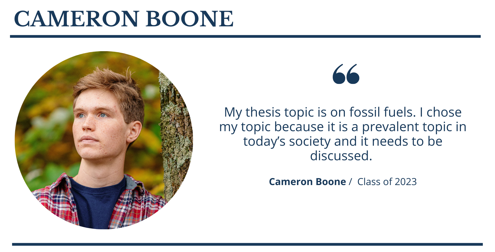 Cameron Boone  |  FCS Senior Spotlight Header