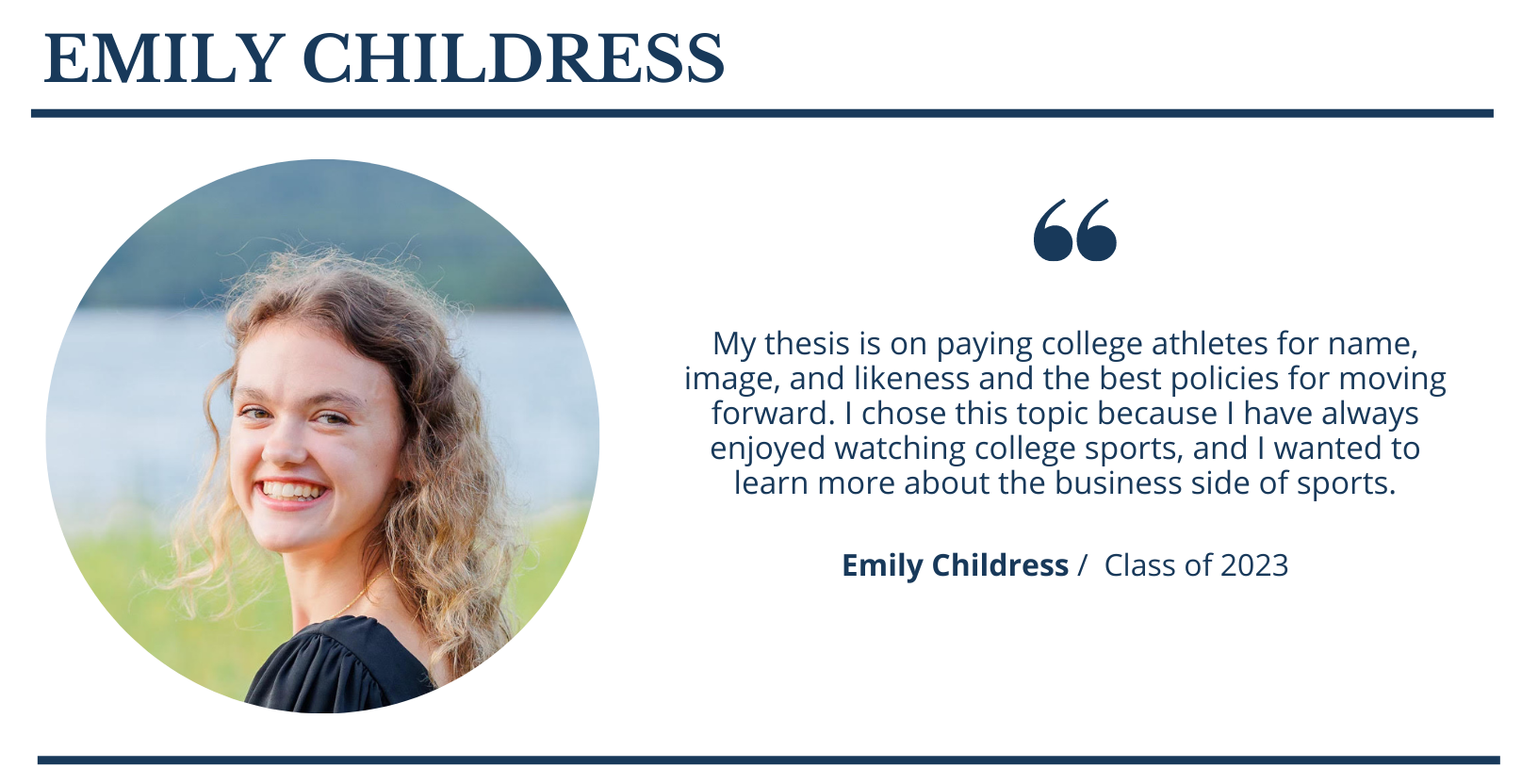 Emily Childress  |  FCS Senior Spotlight Header