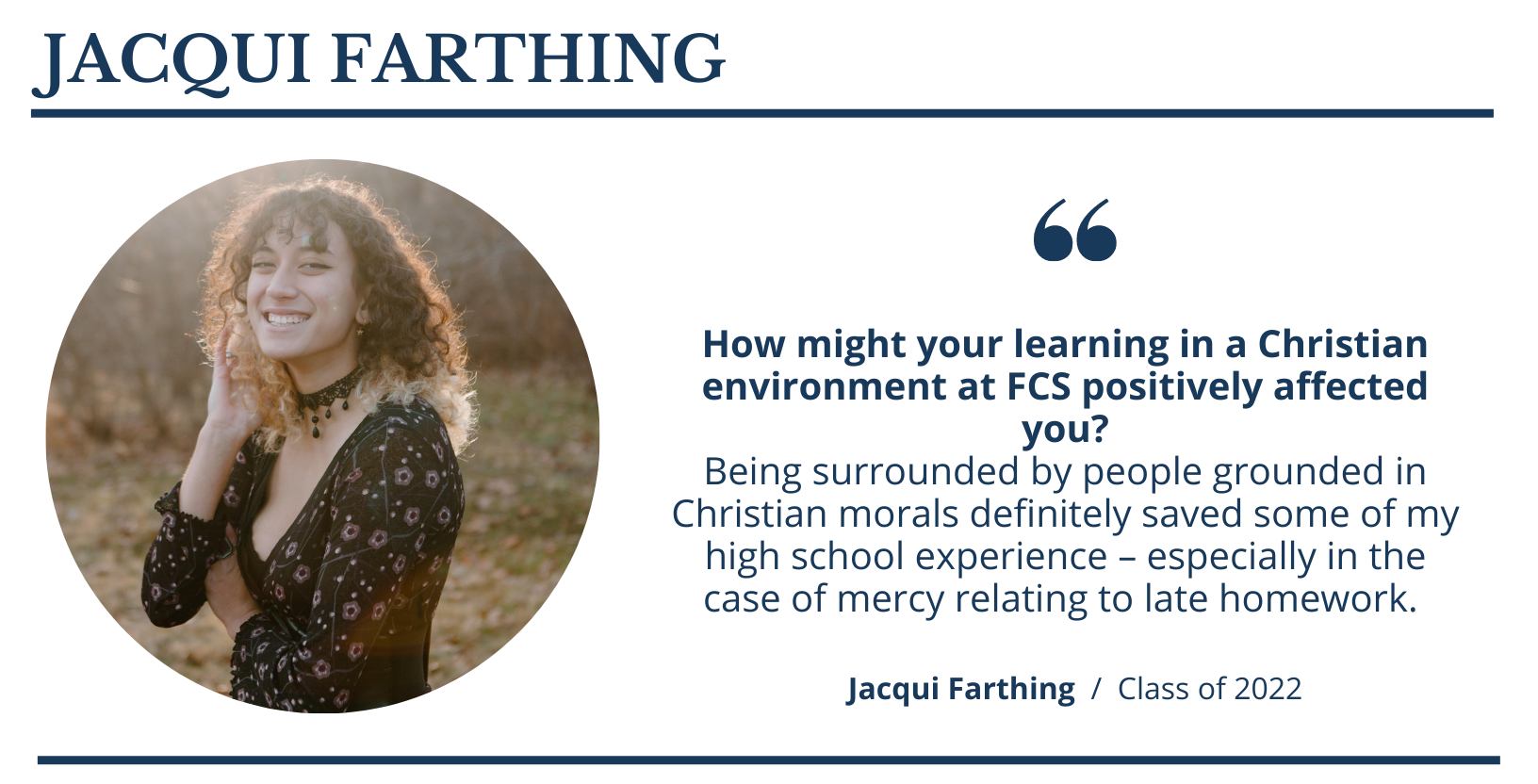 JACQUI FARTHING  |  Faith Christian School Class of 2022