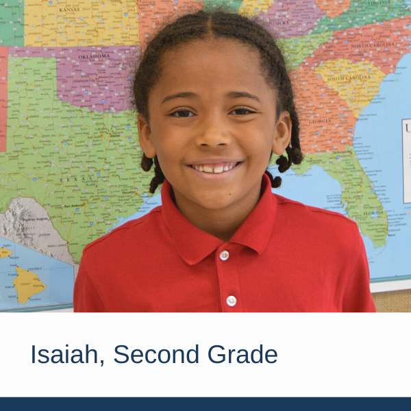 Isaiah, Second Grade  |  FCS New Family Stories