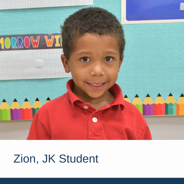 Zion, JK Student  |  FCS New Family Stories