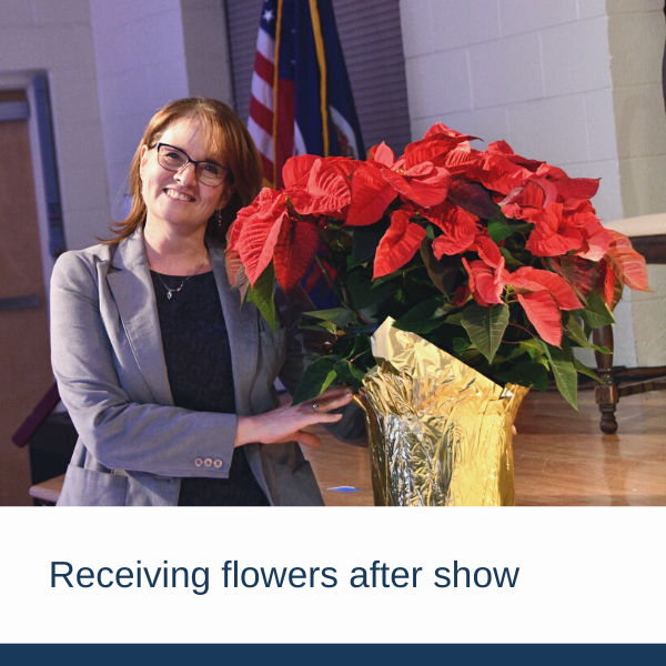 Receiving Flowers After Show At Faith Christian School  |  Roanoke, VA