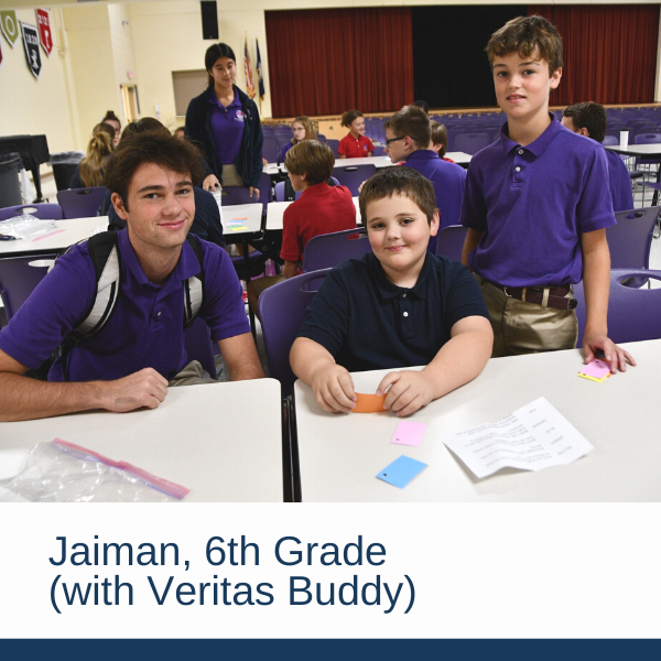 Jaiman, with Veritas Buddy  |  FCS New Family Stories