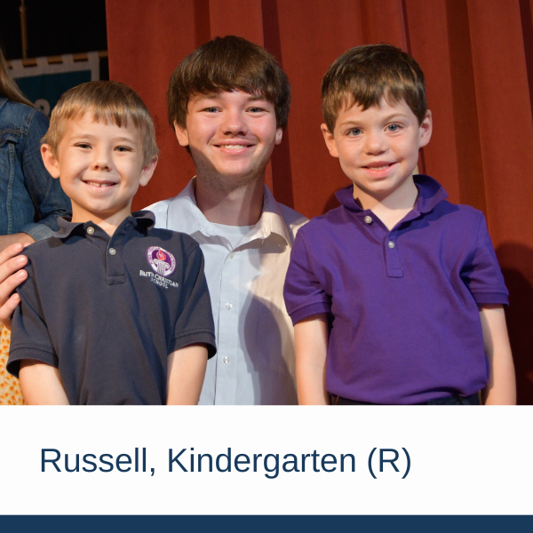 Russell, Kindergarten  |  FCS New Family Stories