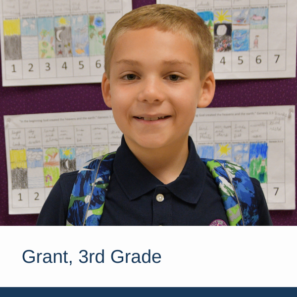 Grant, 3rd Grade  |  FCS New Family Stories